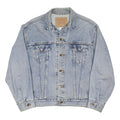 LEVI'S Womens Blue Denim Jacket L Cotton Blend Classic Button Closure Vintage