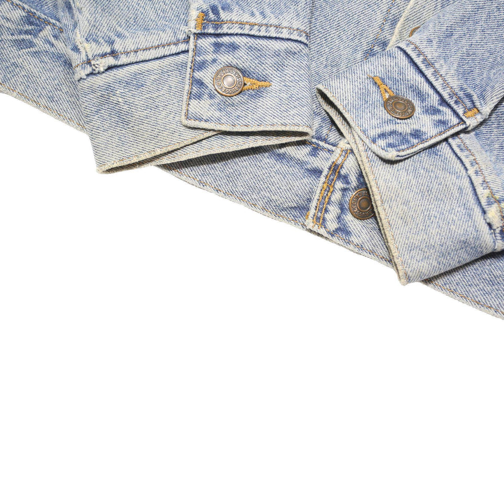 LEVI'S Womens Blue Denim Jacket L Cotton Blend Classic Button Closure Vintage