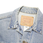 LEVI'S Womens Blue Denim Jacket L Cotton Blend Classic Button Closure Vintage