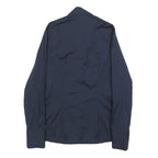 MASSIMO DUTTI Womens Navy Blue Shirt S Classic Button Down Cotton Blend