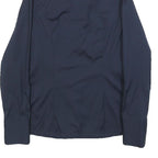 MASSIMO DUTTI Womens Navy Blue Shirt S Classic Button Down Cotton Blend