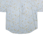 BUGLE BOY Mens Blue Cotton Blend Shirt 2XL Button Down Short Sleeve Summer