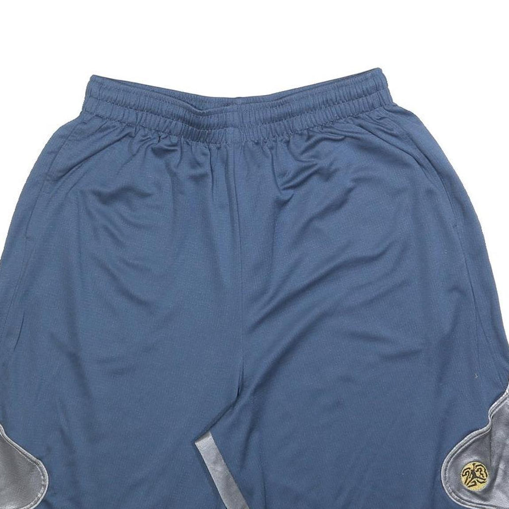 AIR JORDAN Mens Blue & Silver Casual Polyester Shorts XL W32 Basketball Sports