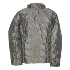 DKNY Womens Grey Lightweight Quilted Jacket M Polyester Blend Zip Closure Casual