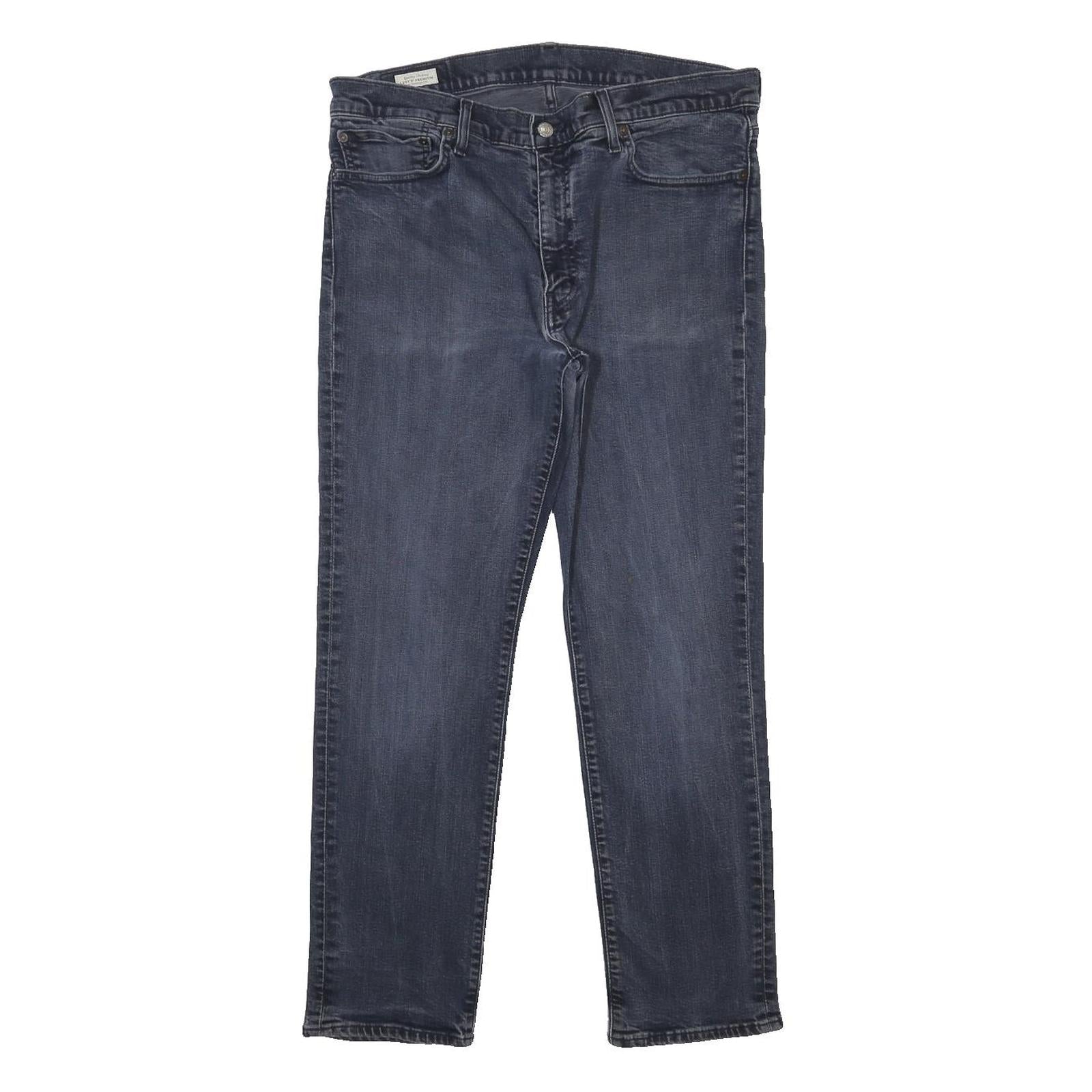 LEVI'S 511 Big E Mens Skinny Slim Blue Denim Cotton Blend Medium W36 L30 Zip
