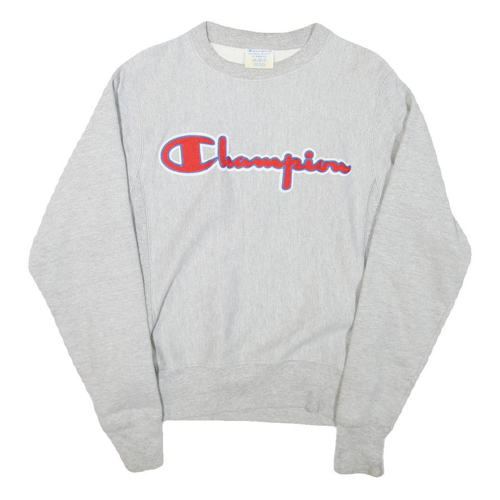 CHAMPION REVERSE WEAVE Mens Grey Crew Neck XS Cotton Blend Pullover Sweatshirt