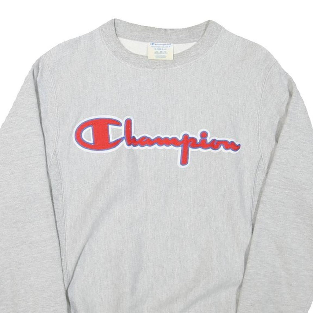 CHAMPION REVERSE WEAVE Mens Grey Crew Neck XS Cotton Blend Pullover Sweatshirt