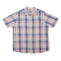 WOOLRICH Mens Blue & Red Check Shirt XL Cotton Blend Casual Summer Short Sleeve
