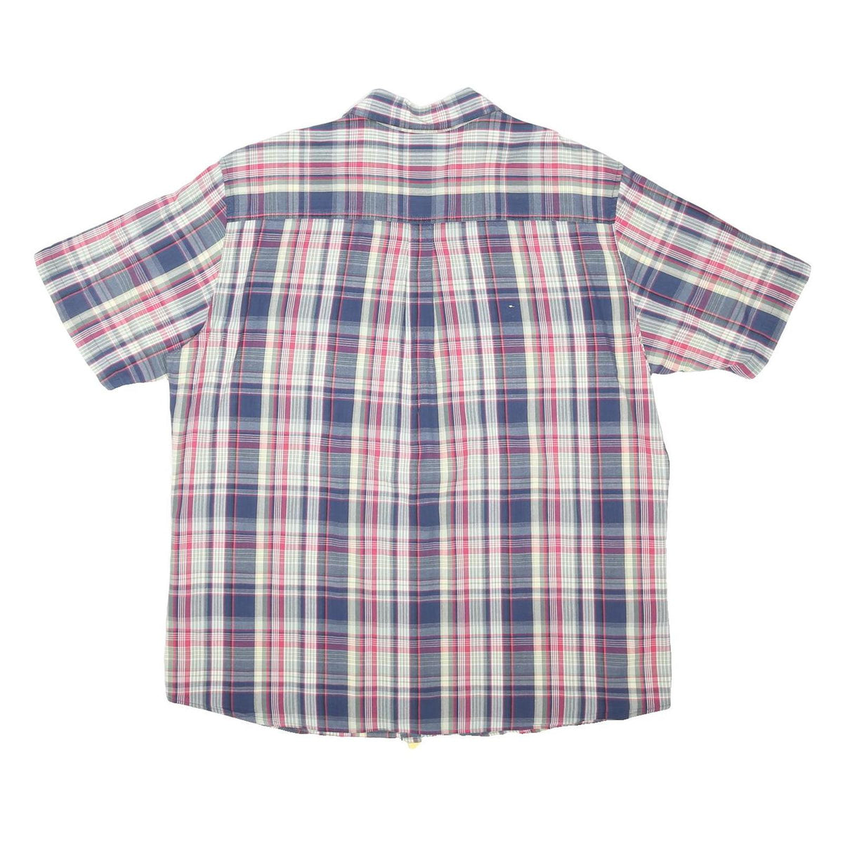 WOOLRICH Mens Blue & Red Check Shirt XL Cotton Blend Casual Summer Short Sleeve