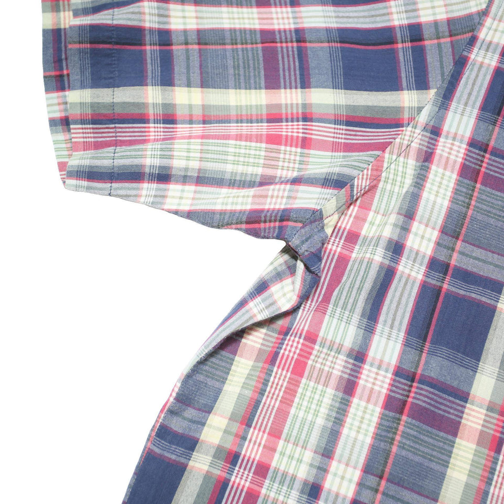 WOOLRICH Mens Blue & Red Check Shirt XL Cotton Blend Casual Summer Short Sleeve