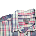 WOOLRICH Mens Blue & Red Check Shirt XL Cotton Blend Casual Summer Short Sleeve