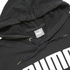 PUMA Mens Black Hoodie S Cotton Blend Pullover Drawstring Hood Casual