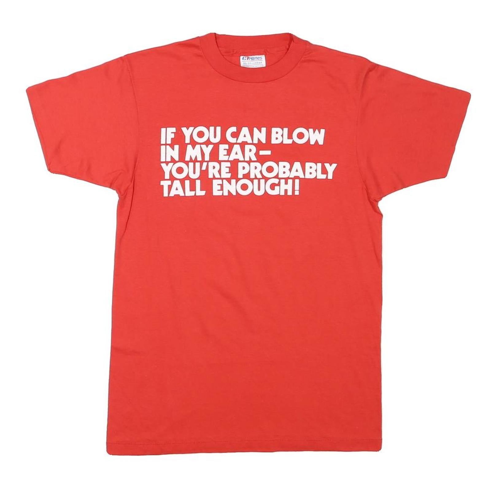 HANES Mens Red Graphic T-Shirt M Short Sleeve Crew Neck Tall People Club