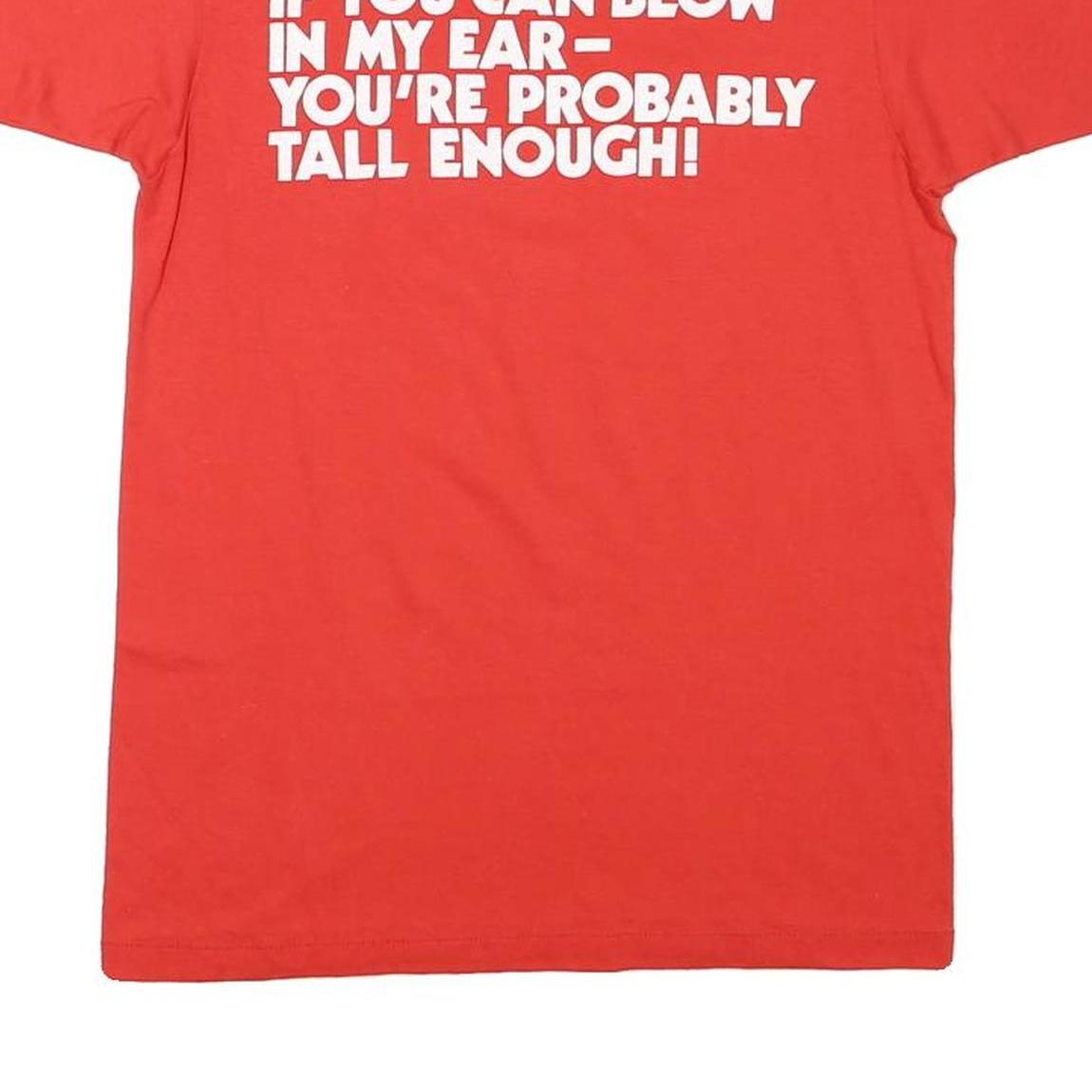 HANES Mens Red Graphic T-Shirt M Short Sleeve Crew Neck Tall People Club