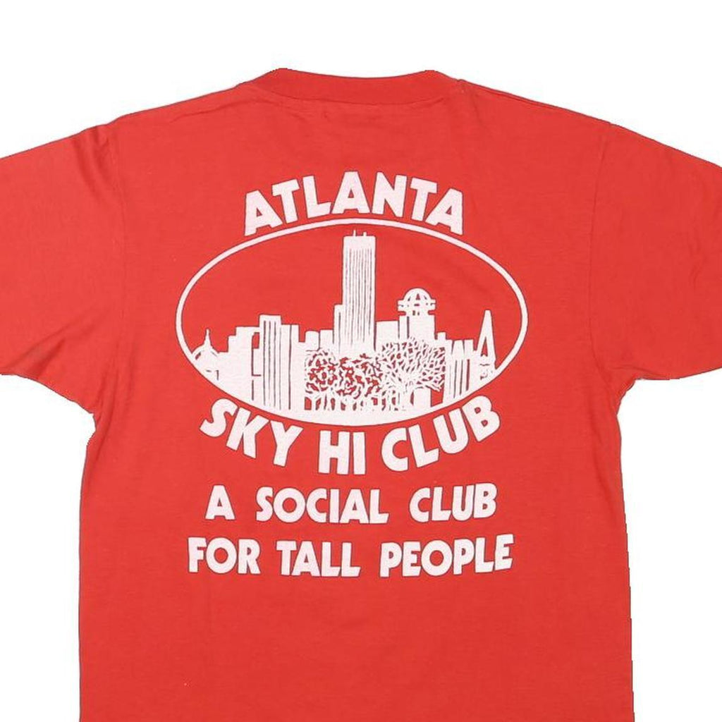 HANES Mens Red Graphic T-Shirt M Short Sleeve Crew Neck Tall People Club