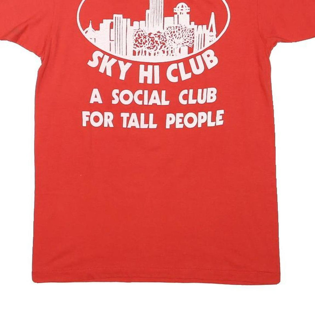 HANES Mens Red Graphic T-Shirt M Short Sleeve Crew Neck Tall People Club