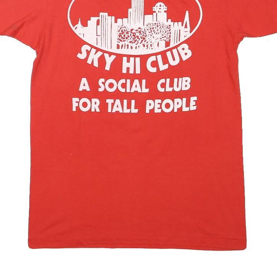 HANES Mens Red Graphic T-Shirt M Short Sleeve Crew Neck Tall People Club