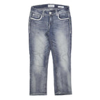 DAY TRIP Womens Regular Blue Denim Stone Wash Jeans W30 L25 Stylish Faded Design