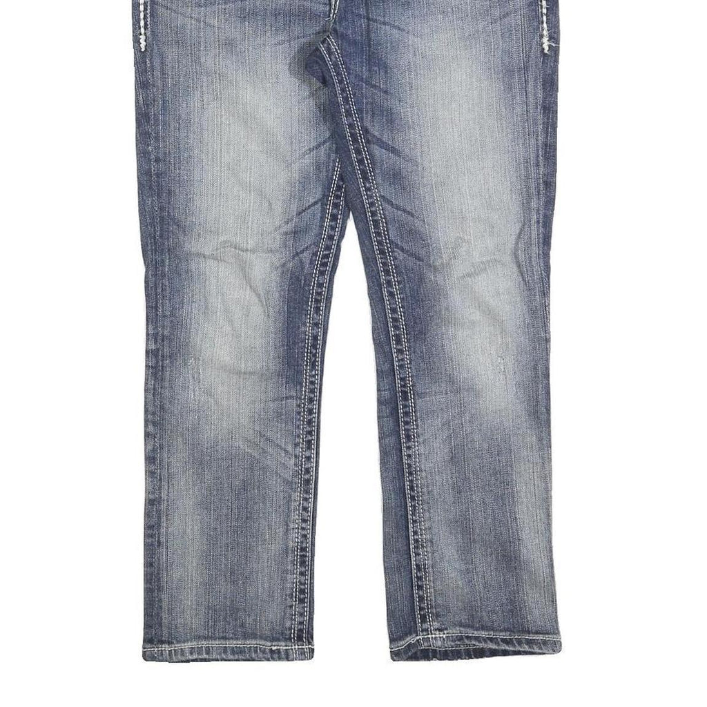 DAY TRIP Womens Regular Blue Denim Stone Wash Jeans W30 L25 Stylish Faded Design