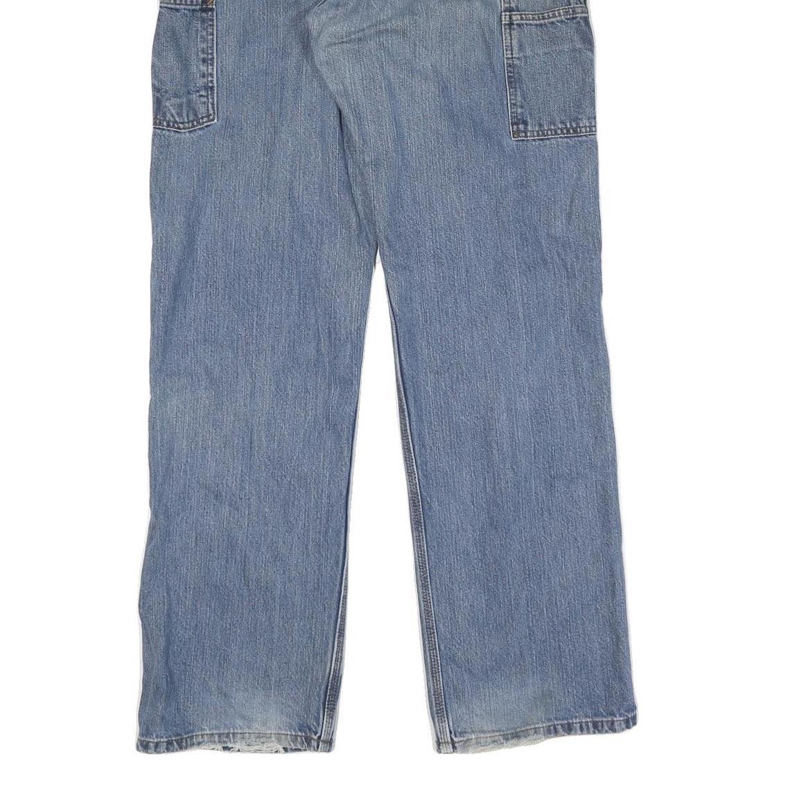 CARHARTT Mens Jeans Blue Regular Straight Denim Medium W32 L34 Workwear Zip