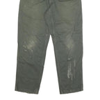 CARHARTT Mens Cotton Blend Green Straight Relaxed Fit Drawstring Trousers W30