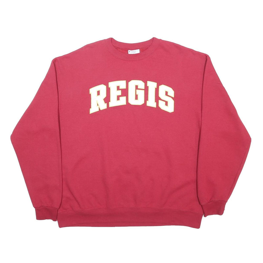CHAMPION Mens Red Regis Crew Neck XL Cotton Blend Sweatshirt Pullover