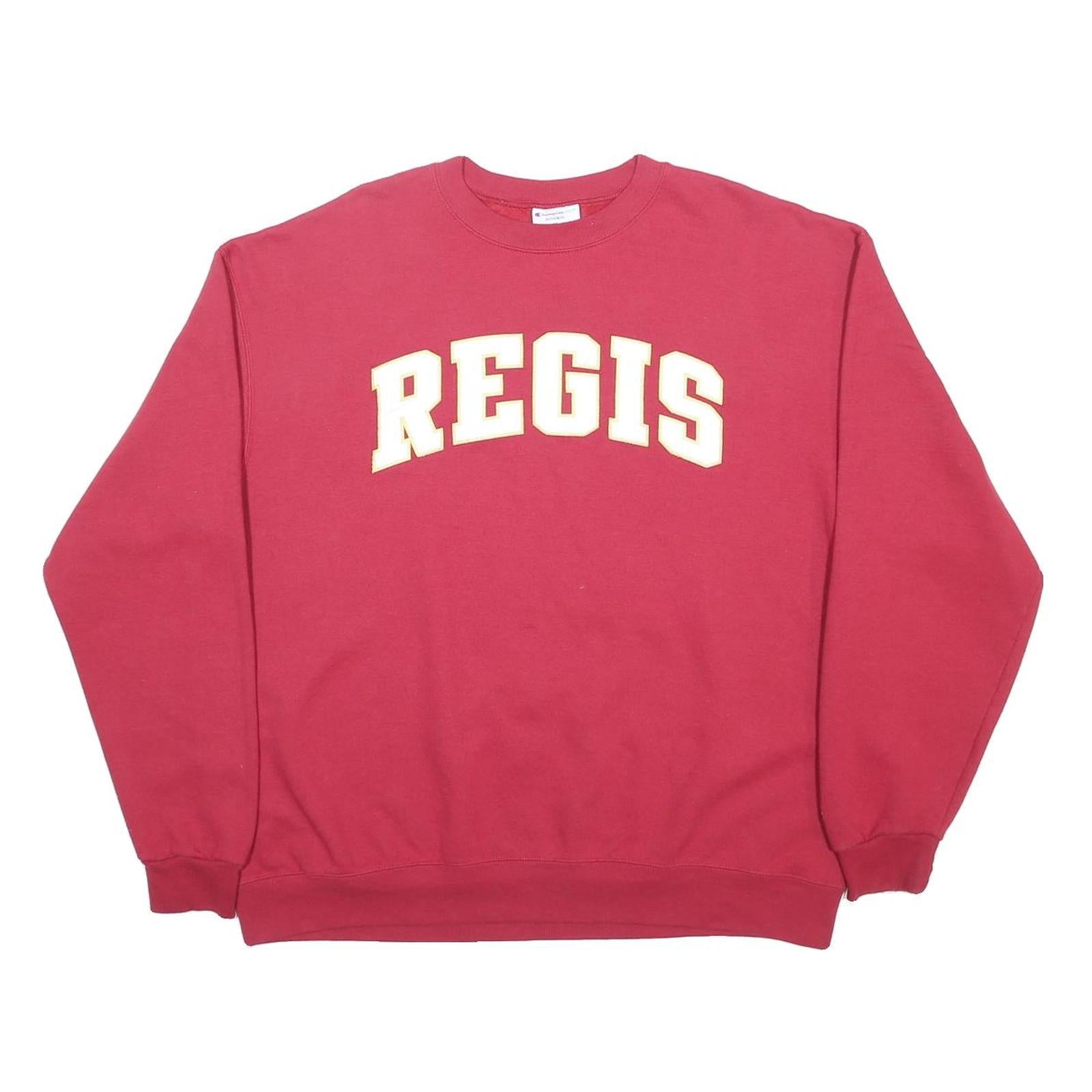 CHAMPION Mens Red Regis Crew Neck XL Cotton Blend Sweatshirt Pullover