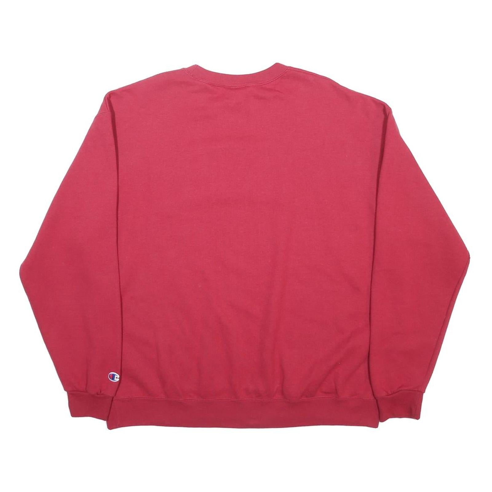 CHAMPION Mens Red Regis Crew Neck XL Cotton Blend Sweatshirt Pullover