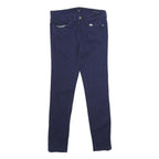 TOMMY HILFIGER Womens Slim Navy Blue Jeans Cotton Blend Zip W30 L30 Skinny