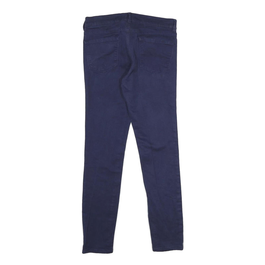 TOMMY HILFIGER Womens Slim Navy Blue Jeans Cotton Blend Zip W30 L30 Skinny