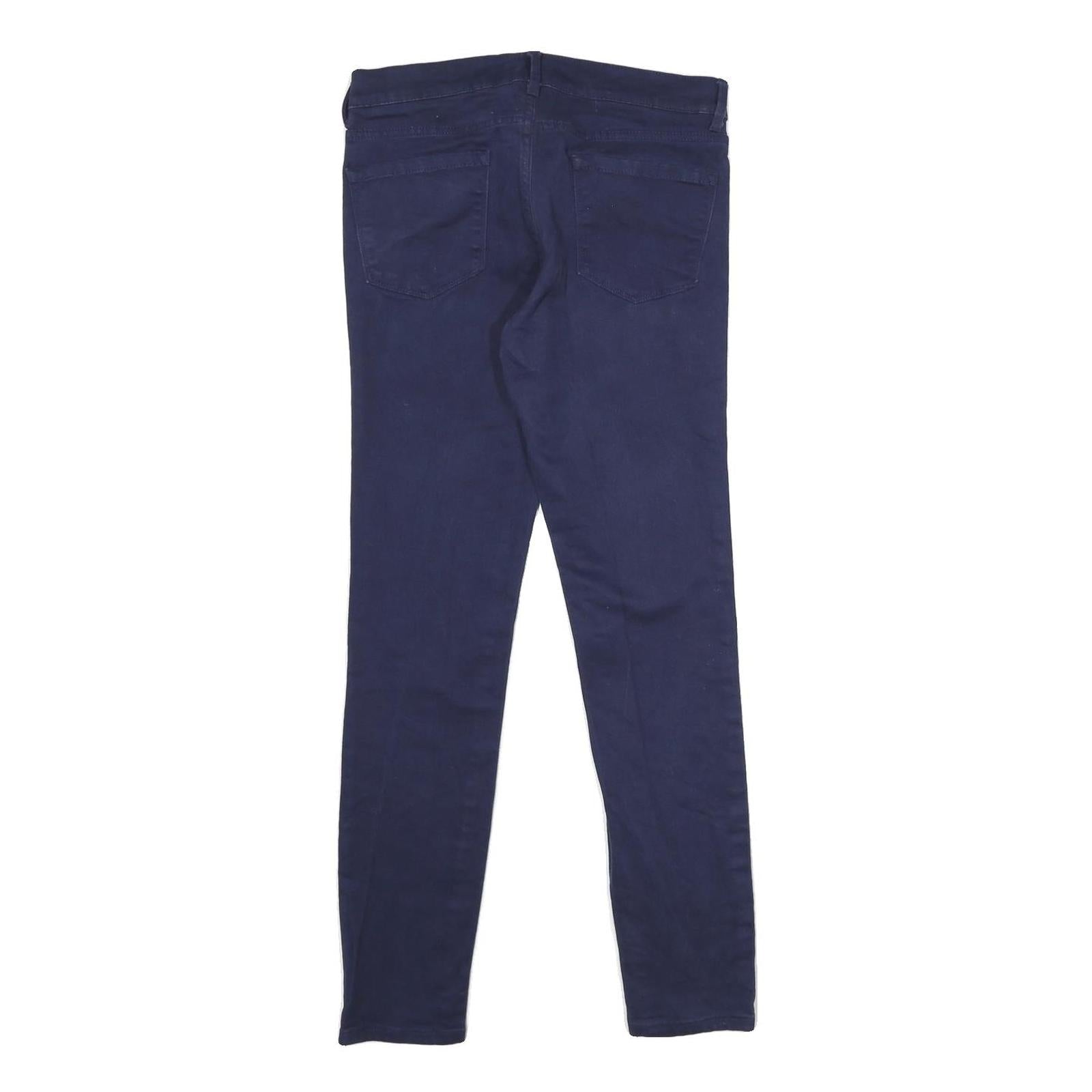 TOMMY HILFIGER Womens Slim Navy Blue Jeans Cotton Blend Zip W30 L30 Skinny