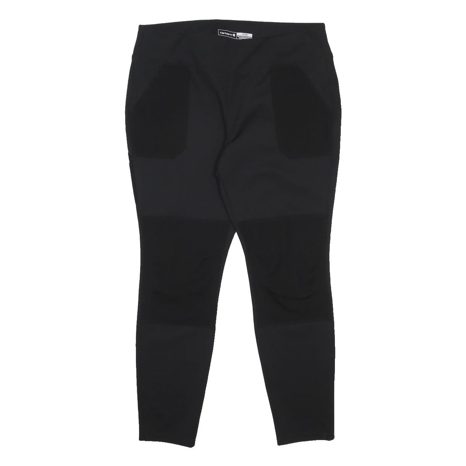 CARHARTT Womens Black Slim Trousers W36 L29 Casual Durable Lightweight Nylon