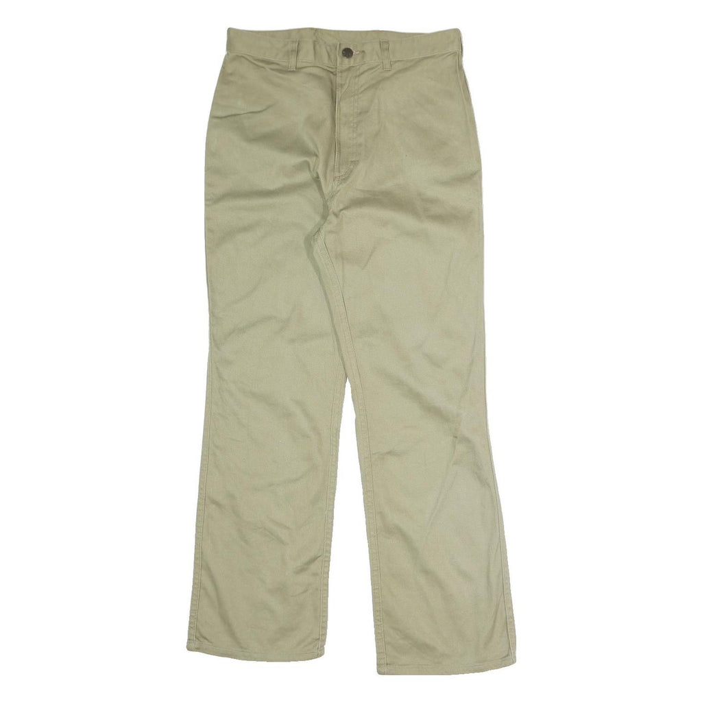 BARBADOS JEANS FASHION Mens Cotton Blend Beige Regular Fit Straight Leg Trousers