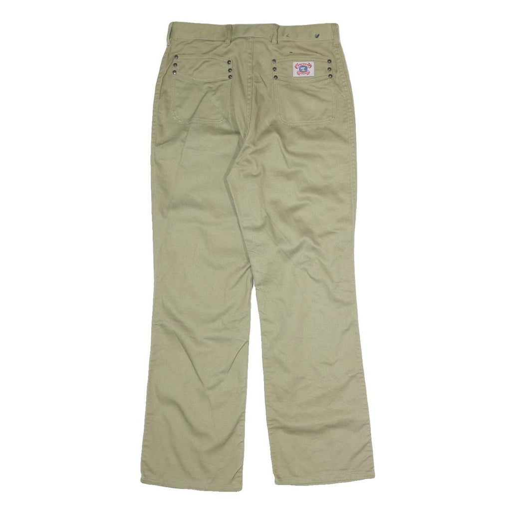 BARBADOS JEANS FASHION Mens Cotton Blend Beige Regular Fit Straight Leg Trousers