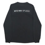 ARSHAM STUDIO "The House" Mens Black Graphic T-Shirt S Long Sleeve Crew Neck