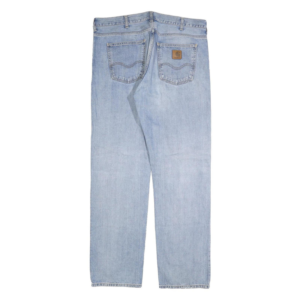 CARHARTT Mens Jeans Light Blue Regular Straight Denim W36 L34 Classic Cotton