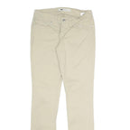 LEVI'S Womens Cotton Blend Beige Slim Skinny Trousers W28 L31 Stylish Zip