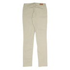 LEVI'S Womens Cotton Blend Beige Slim Skinny Trousers W28 L31 Stylish Zip