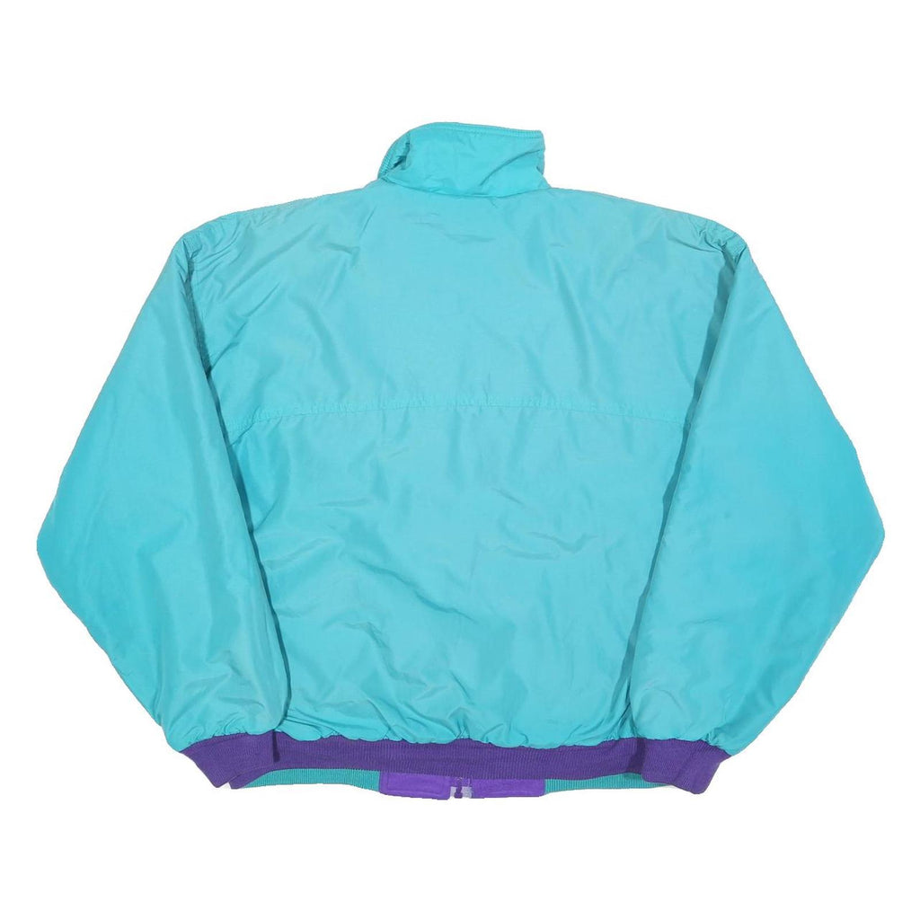 CABIN CREEK Mens Turquoise & Purple Zip Jacket L Polyester Blend Casual