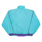 CABIN CREEK Mens Turquoise & Purple Zip Jacket L Polyester Blend Casual