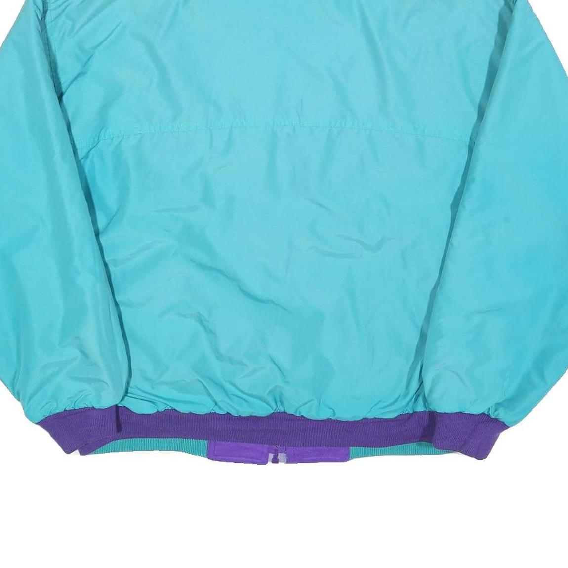 CABIN CREEK Mens Turquoise & Purple Zip Jacket L Polyester Blend Casual