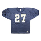 BIKE Mens Blue V-Neck Jersey L Short Sleeve Sports Number 27 Graphic Print