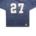 BIKE Mens Blue V-Neck Jersey L Short Sleeve Sports Number 27 Graphic Print