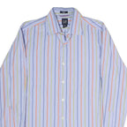 GAP Mens Blue Green & Orange Stripe Shirt S Cotton Blend Casual Smart