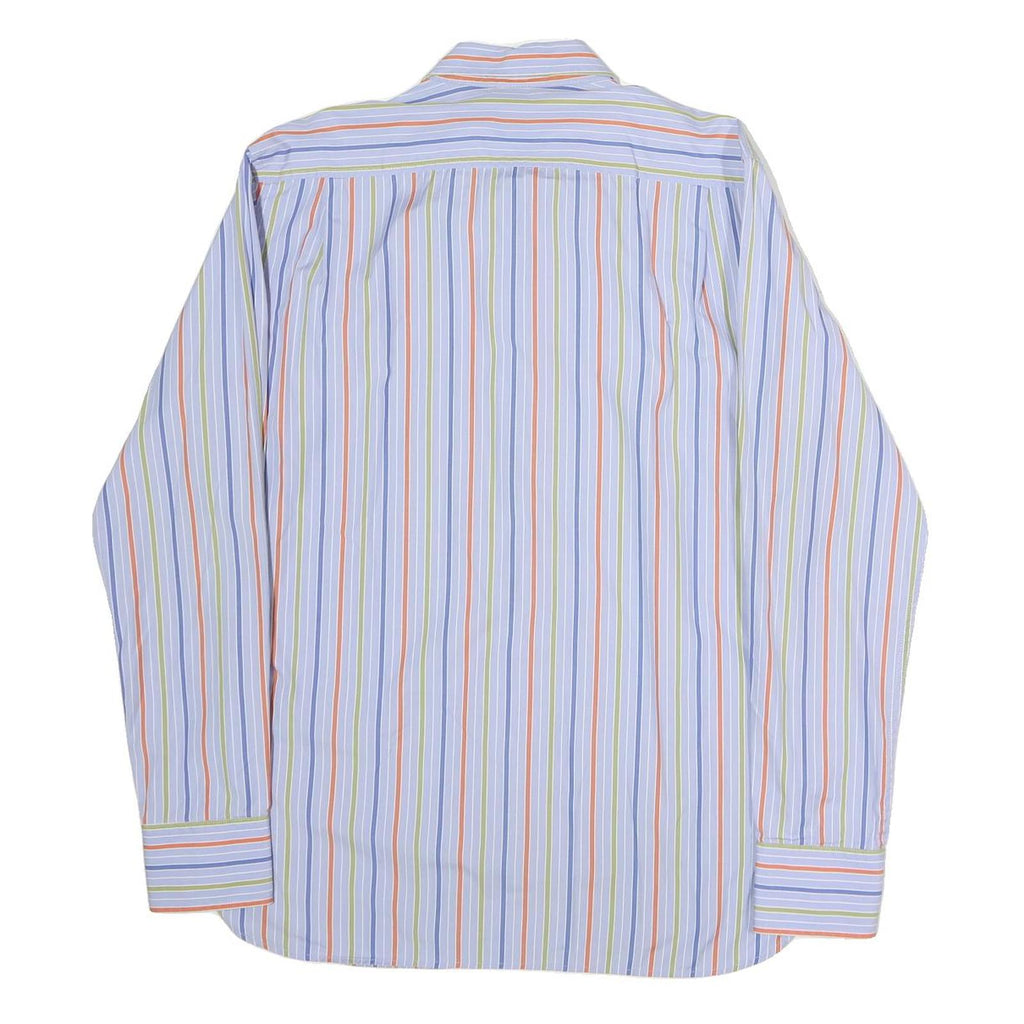 GAP Mens Blue Green & Orange Stripe Shirt S Cotton Blend Casual Smart