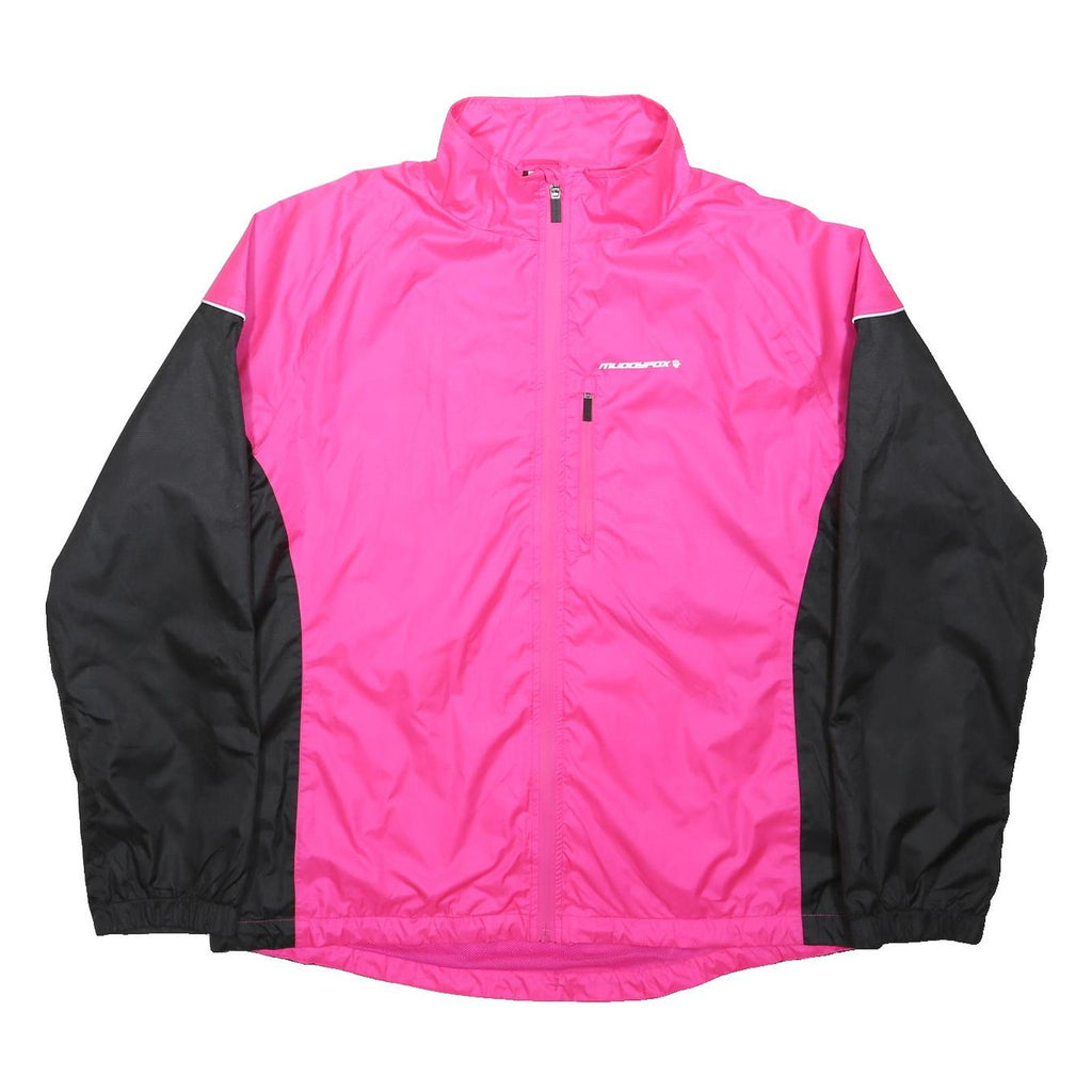 MUDDYFOX Womens Pink & Black Cycling Jacket UK 20 Polyester Zip Sportswear