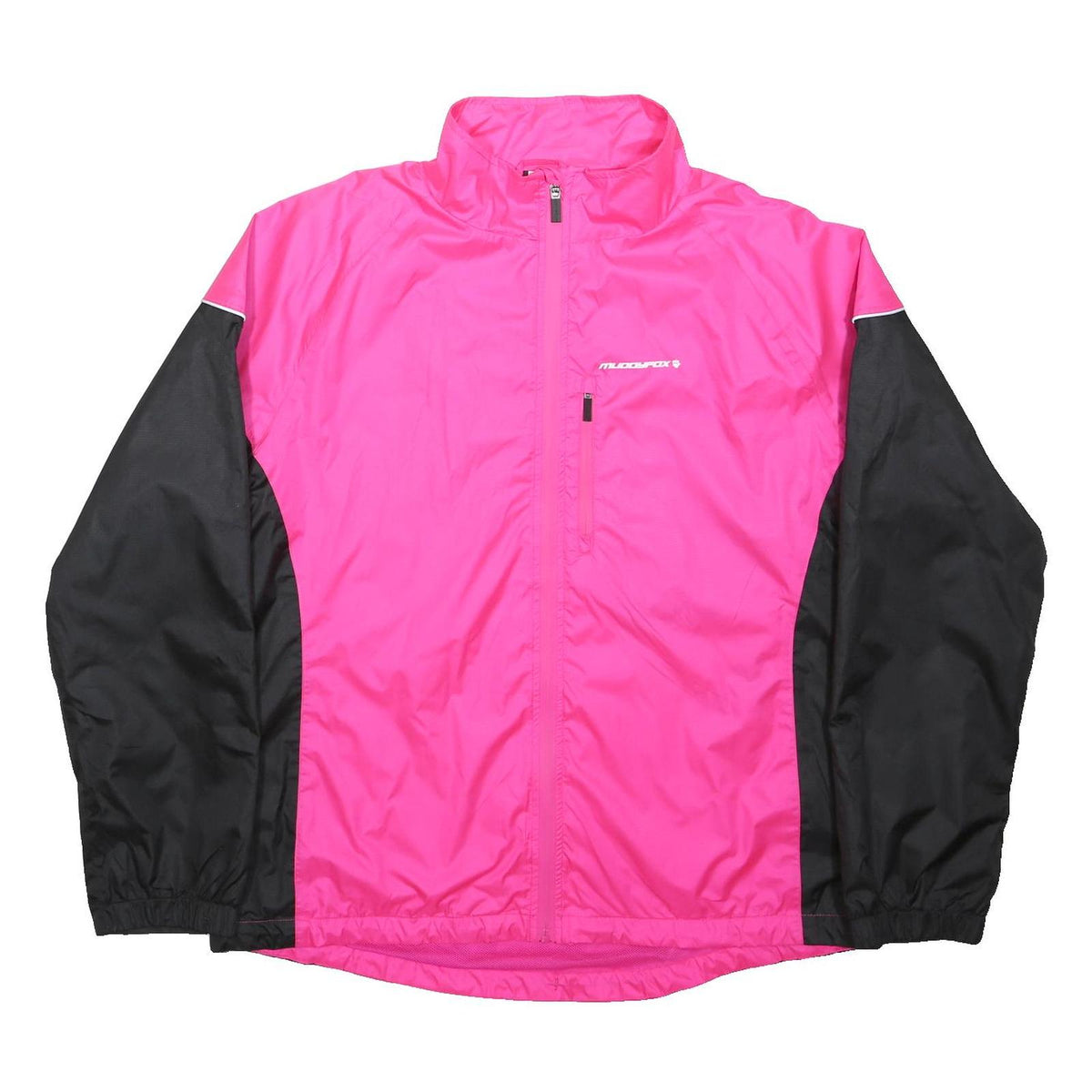 MUDDYFOX Womens Pink & Black Cycling Jacket UK 20 Polyester Zip Sportswear