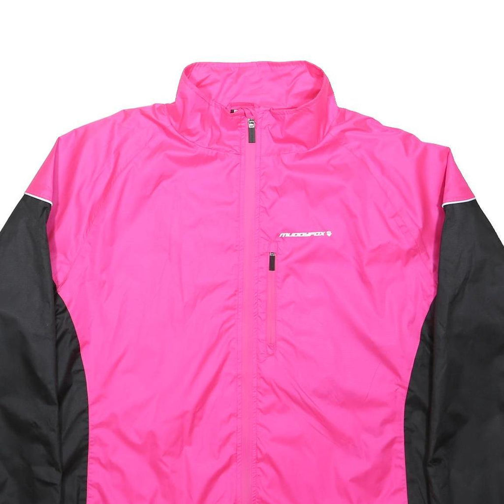 MUDDYFOX Womens Pink & Black Cycling Jacket UK 20 Polyester Zip Sportswear
