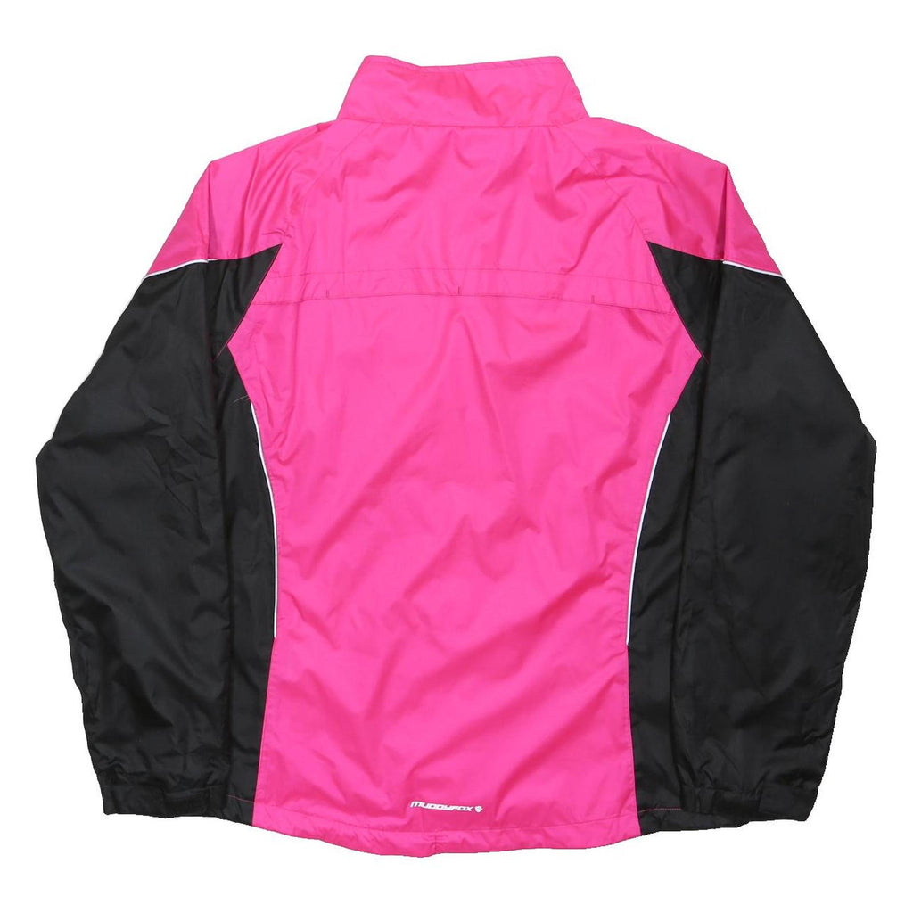 MUDDYFOX Womens Pink & Black Cycling Jacket UK 20 Polyester Zip Sportswear