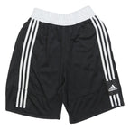 ADIDAS Mens Black Casual Sports Shorts M W26 Three Stripe Logo